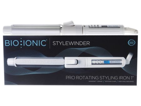 Bio Ionic StyleWinder Pro Rotating Styling Iron - White by Bio Ionic for Women - 1 Inch Flat Iron Cheap