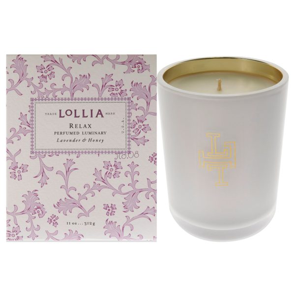 Lollia Relax Perfumed Luminary Candle by Lollia for Unisex - 11 oz Candle Sale